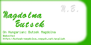 magdolna butsek business card